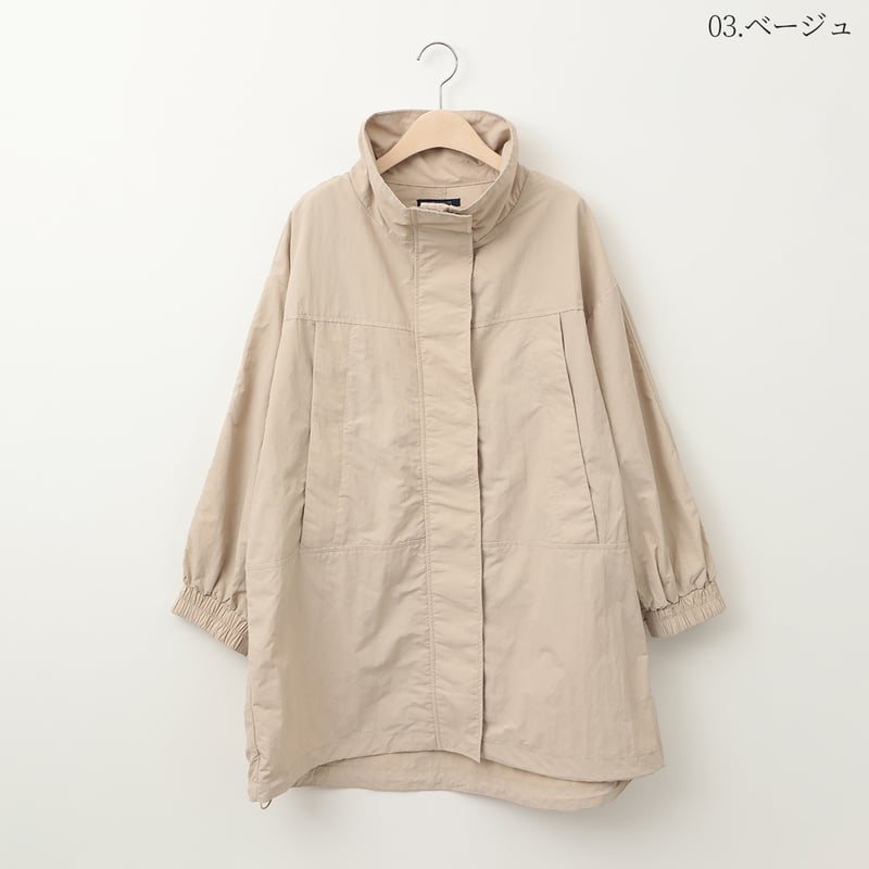 ベージュ スタンドカラー 秋半額SALE対象】 スタンドカラーシャツ オーバーシャツ ビック