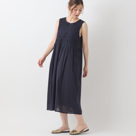 立体タックノースリーブワンピース[61716250]natural mist