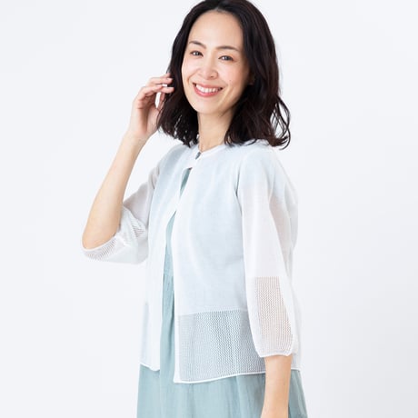 メッシュアクセントカーディガン

[91112571]natural mist