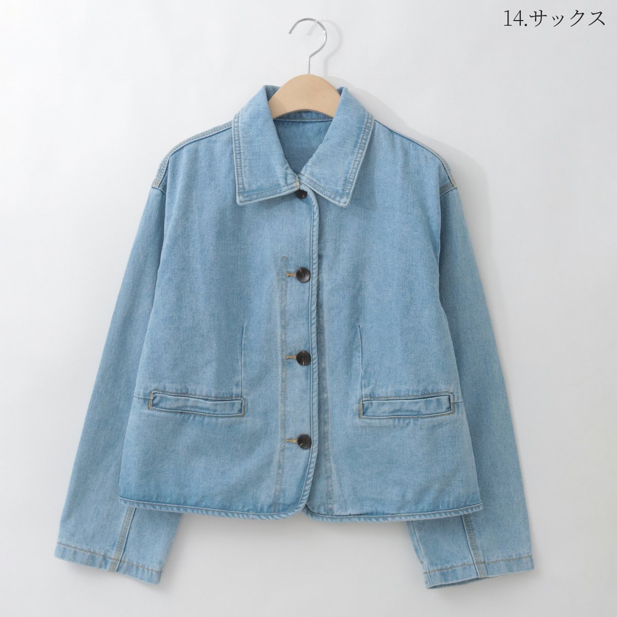 切り替えステッチデニムジャケット [41414448]natural mist | natu
