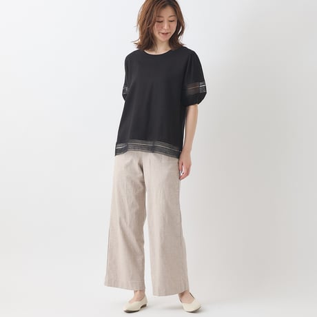 デザインポケットワイドパンツ[31917157]natural mist