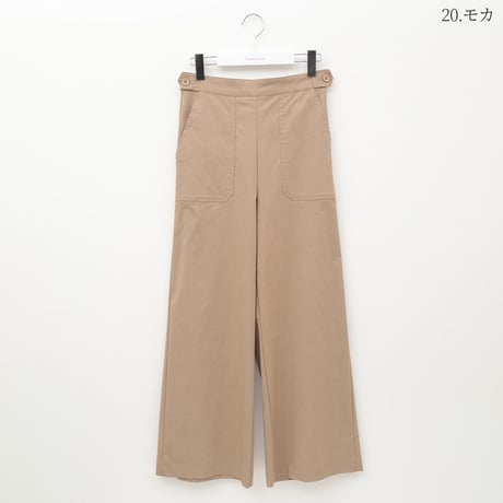 サイドボタンストレッチワイドパンツ[15727109]capricious