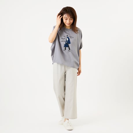 フロントボタンストレッチパンツ  [41717301]natural mist