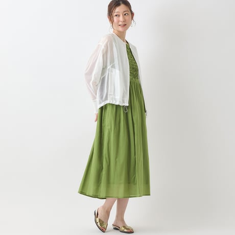 【洗える】メッシュ切り替えシアーブルゾン[41714287]natural mist