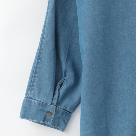 ステッチアクセントデニムシャツ

[30113583]natural mist
