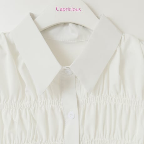 シャーリングデザインブラウス[62723281]capricious
