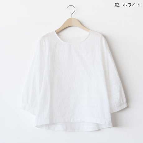 小花刺繍コットンブラウス[41413665_02]natural mist