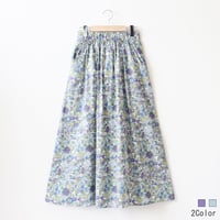 フラワープリントコットンローンスカート[41415071]natural mist