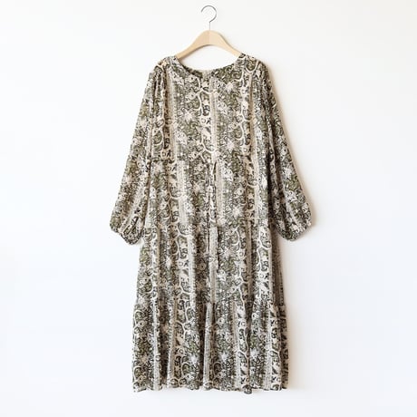 ペイズリーパターンシフォンワンピース[41416353]natural mist