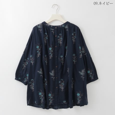 エンブロイダリーフラワーバンドカラーブラウス

[61713712]natural mist