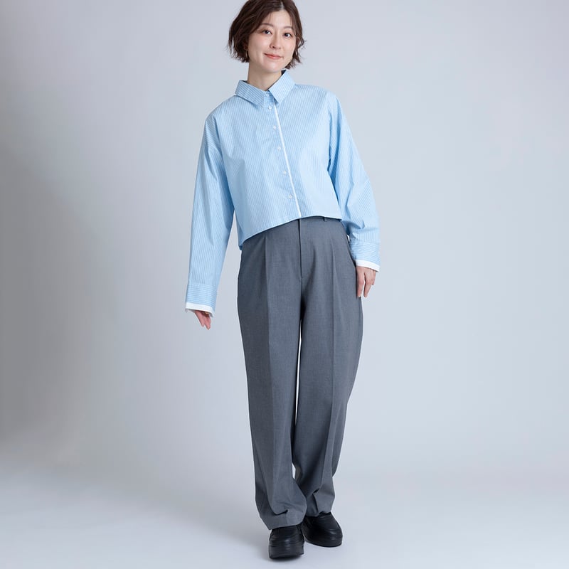 ストライプショートシャツ[15843026]オンライン限定 | natural mist Class