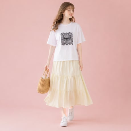 【接触冷感/UVカット】刺繍レースアクセントTシャツ

[42251322]&Noel