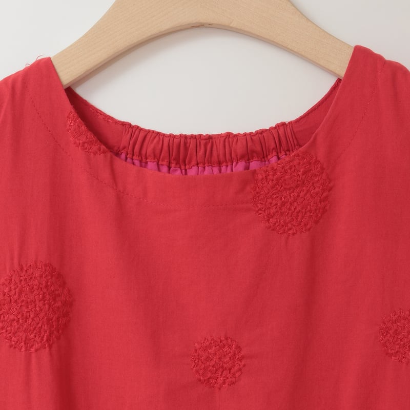 【natural mist class】刺繍ノースリーブワンピース リバーシブル】サークル刺繍ノースリーブワンピース[61716221