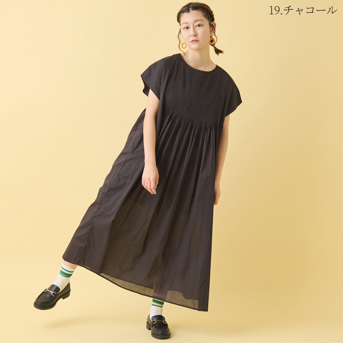 かぐれ　フレンチスリーブ　ピンタックワンピース　美品☆ かぐれ（カグレ）の「ピンタックワンピース（ワンピース）」 - WEAR