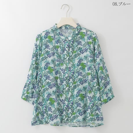 ブリーズアートフラワーレーヨン混ブラウス

[41413873]natural mist