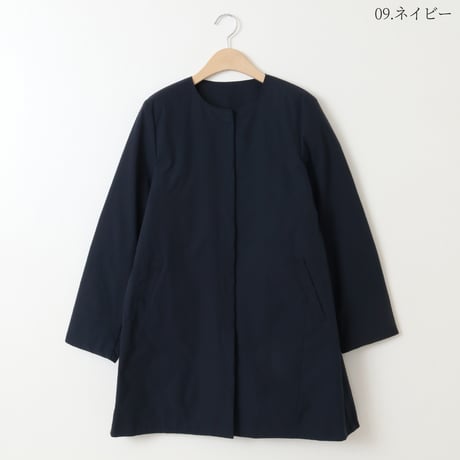 ノーカラースプリングコート[61714225]natural mist