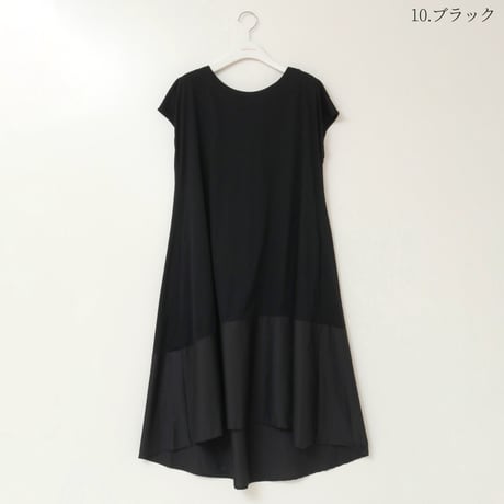 異素材切り替えAラインワンピース[41726204]capricious