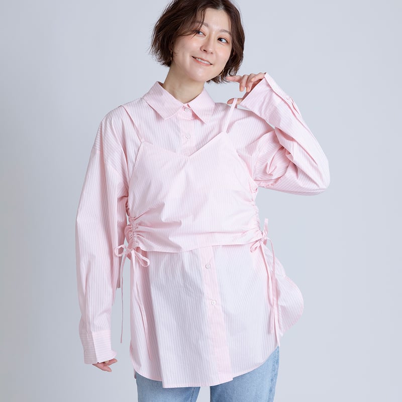 ストライプオーバーシャツ[15843027]オンライン限定 | natural mist Class