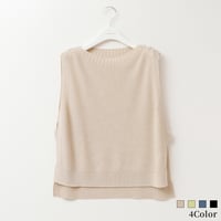 【手洗い可能/日本製】透かし編みニットベスト[62122148]capricious