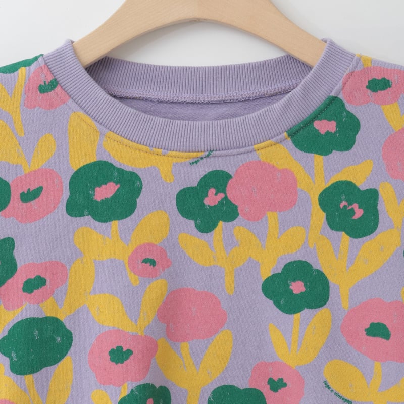 裏起毛カラフルフラワースウェットプルオーバー[14941027]オンライン