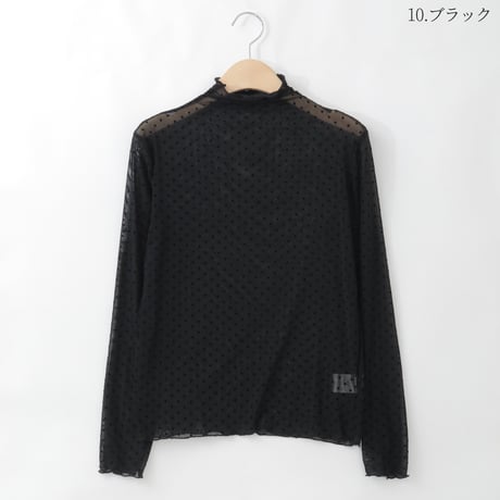 ドットチュールハイネックシアーカットソー

[14951290]&Noel