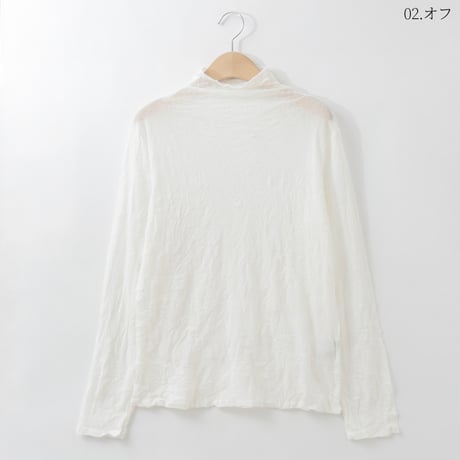 クシュクシュシアーハイネックトップ

[70211456]natural mist