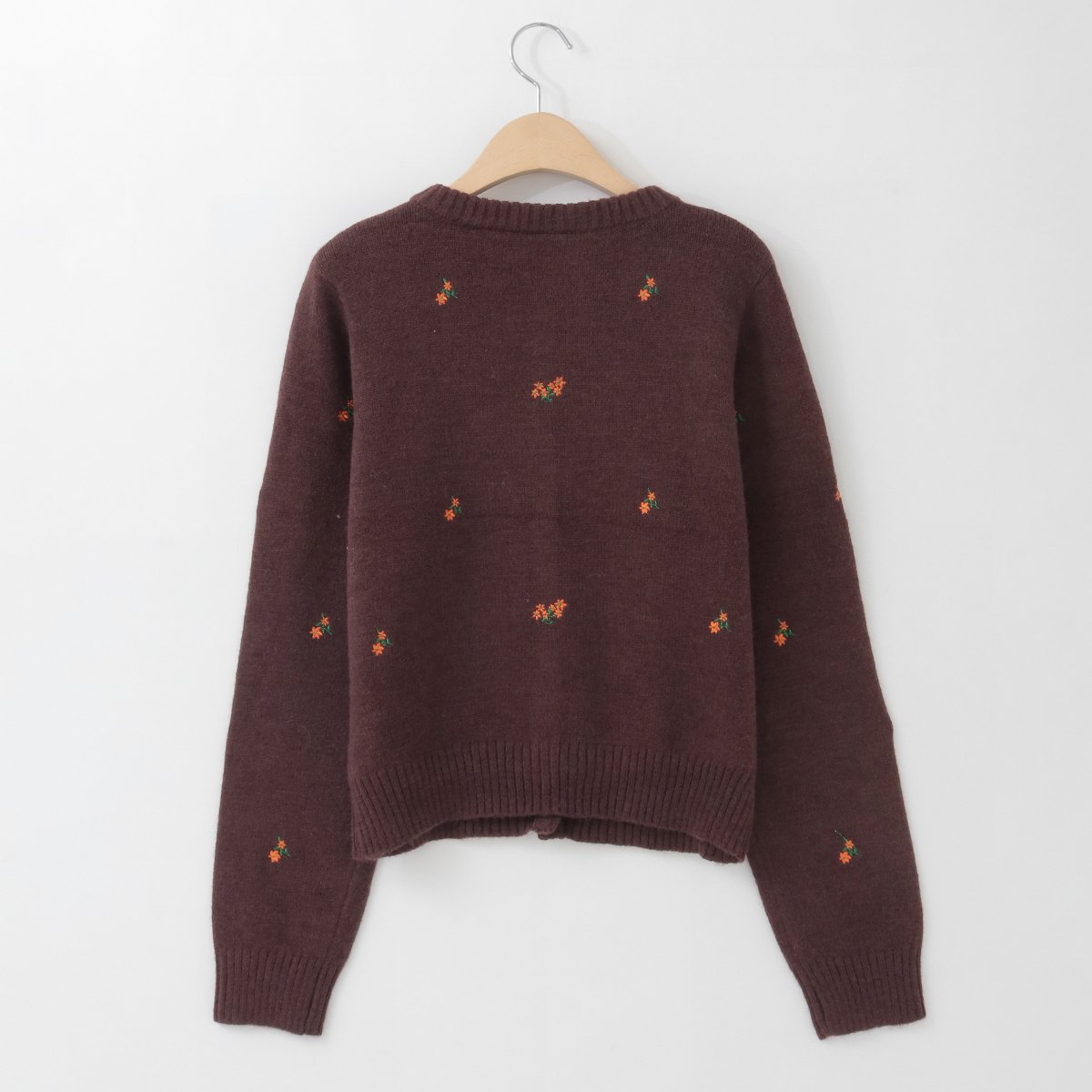 フラワーエンブロイダリーニットカーディガン[99942081]オンライン限定