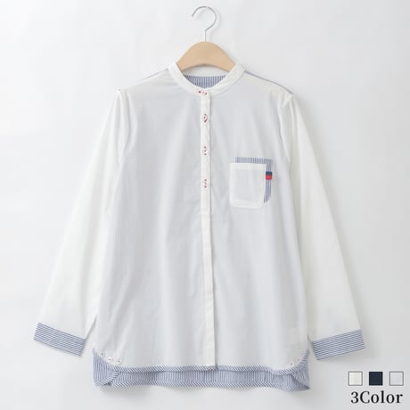 ダブルポケットバンドカラーデザインシャツ

[30113648]natural mist