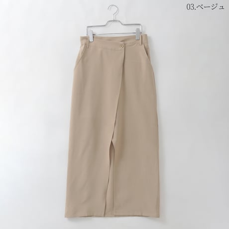 ラップ風カットロングスカート[15845034]オンライン限定