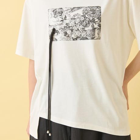 イレギュラーヘムコラージュTシャツ[22031143]vivid