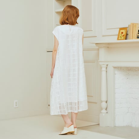 メッシュチェックAラインワンピース[62726161]capricious