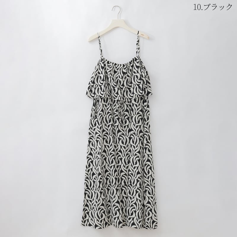 幾何モチーフプリントキャミワンピース[14956340]&Noel | natural mis