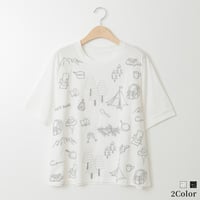 【UVカット】マルチ刺繍コットンTシャツ

[41411342]natural mist