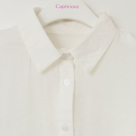ボタンデザインスリーブブラウス[62723231]capricious