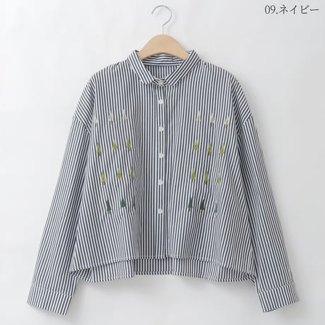 ツリー刺繍コットンデザインブラウス

[30113671]natural mist