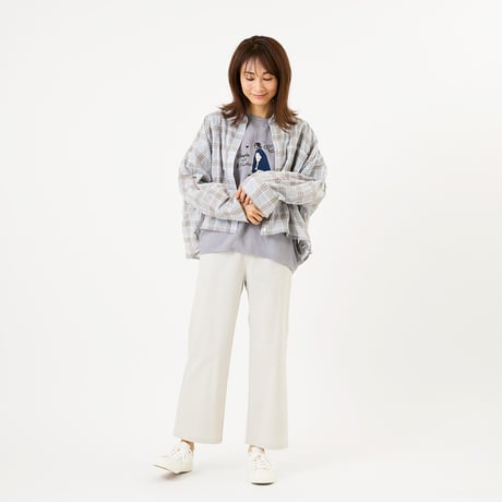 異素材ガールプリントプルオーバー[30111492]natural mist
