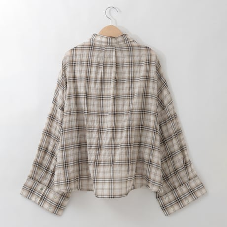 ドロストヘムドロップワイドチェックシャツ

[31813637]natural mist