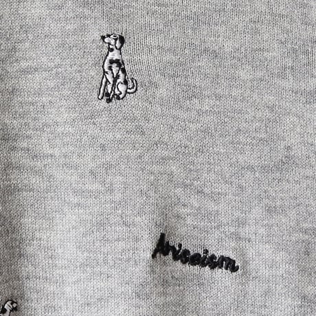 ドッグ刺繍ニットカーディガン[22032344]vivid