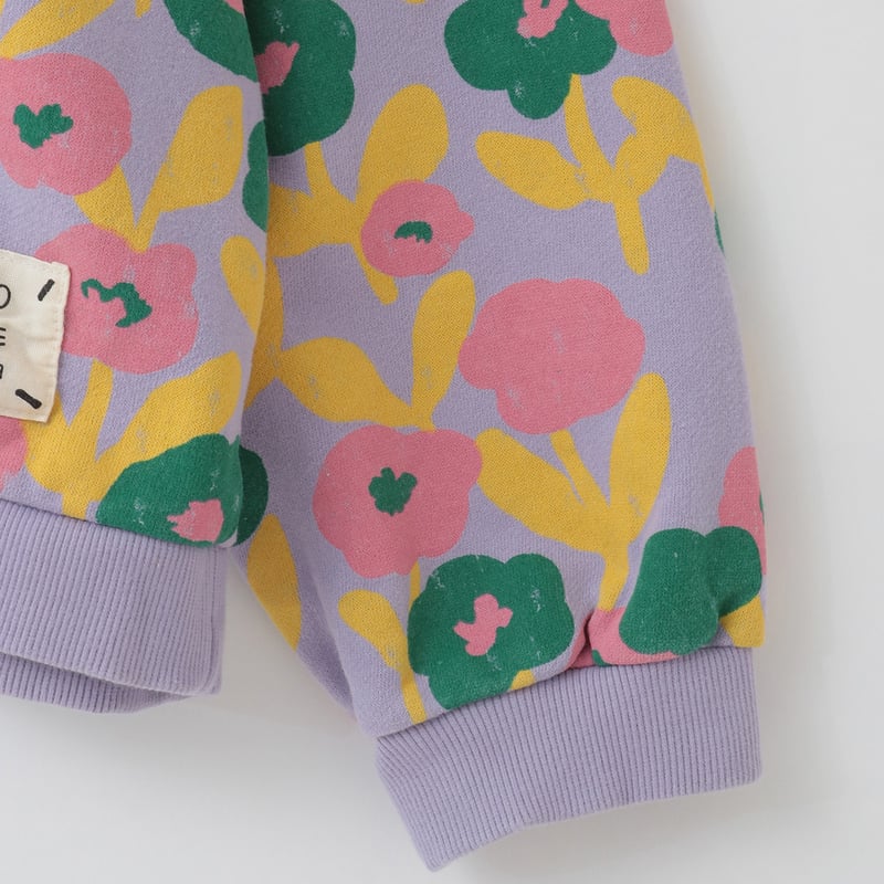 裏起毛カラフルフラワースウェットプルオーバー[14941027]オンライン