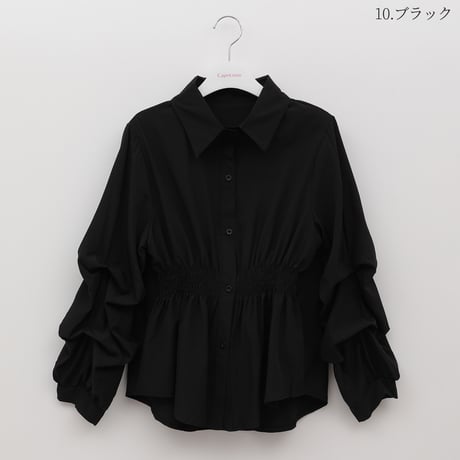 ウエストマークコンシャススリーブブラウス[62723234]capricious