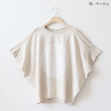 まるモチーフ異素材ドッキングカットソー[30111080]natural mist