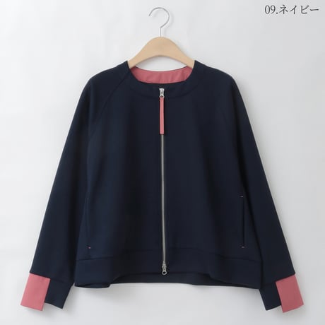 【洗える】配色ポイントジップアップデザインブルゾン

[41711478]natural mist