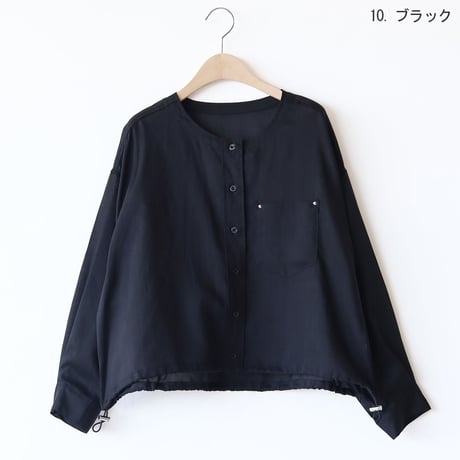 ノーカラーシャツブルゾン[71214289]natural mist