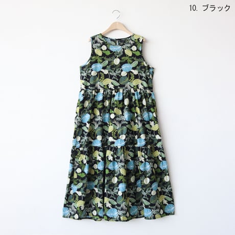 アートプリントティアードワンピース[41416076]natural mist