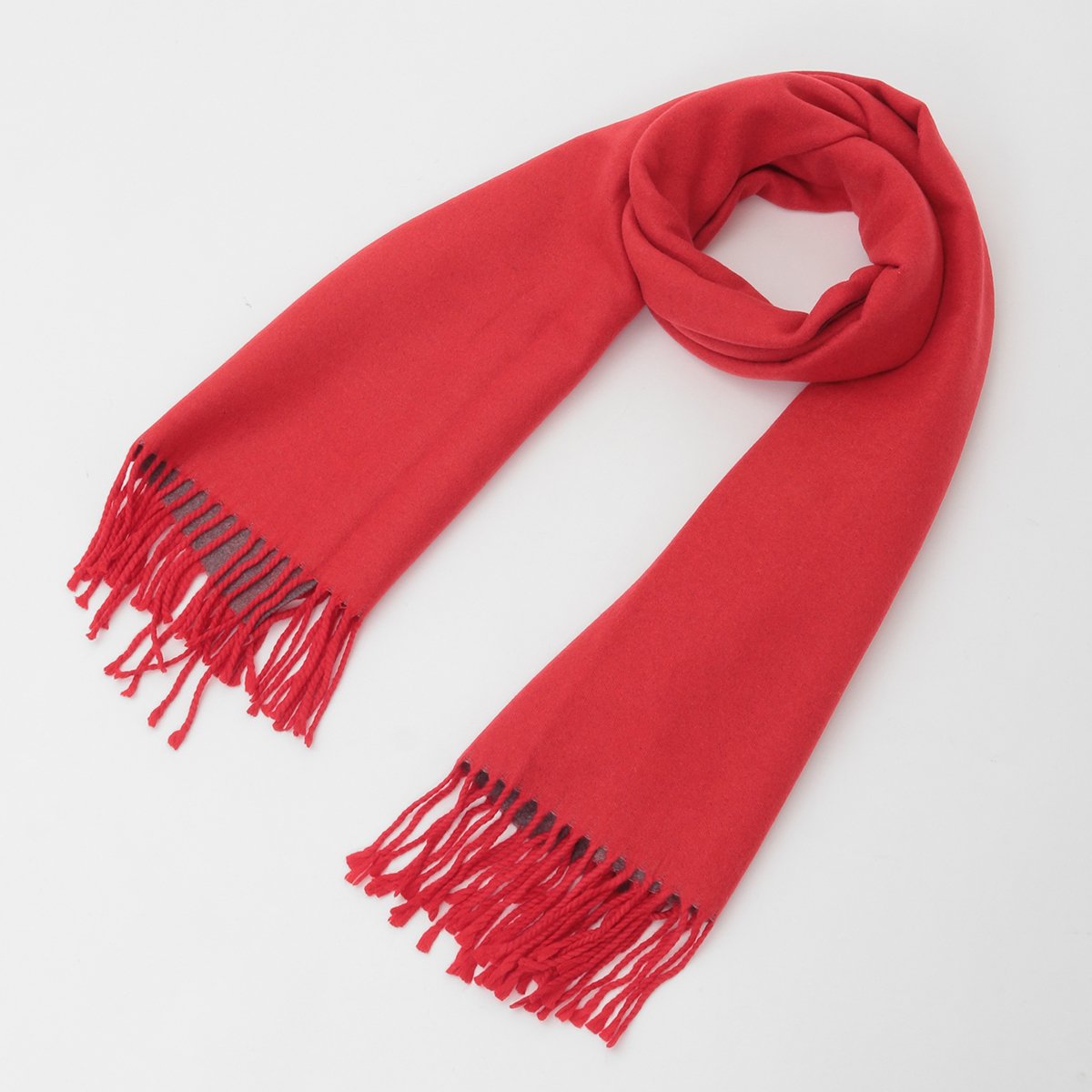 最終値下げ！deres 赤　ストール 配色ビッグストール [61318202]natural mist | natural mis