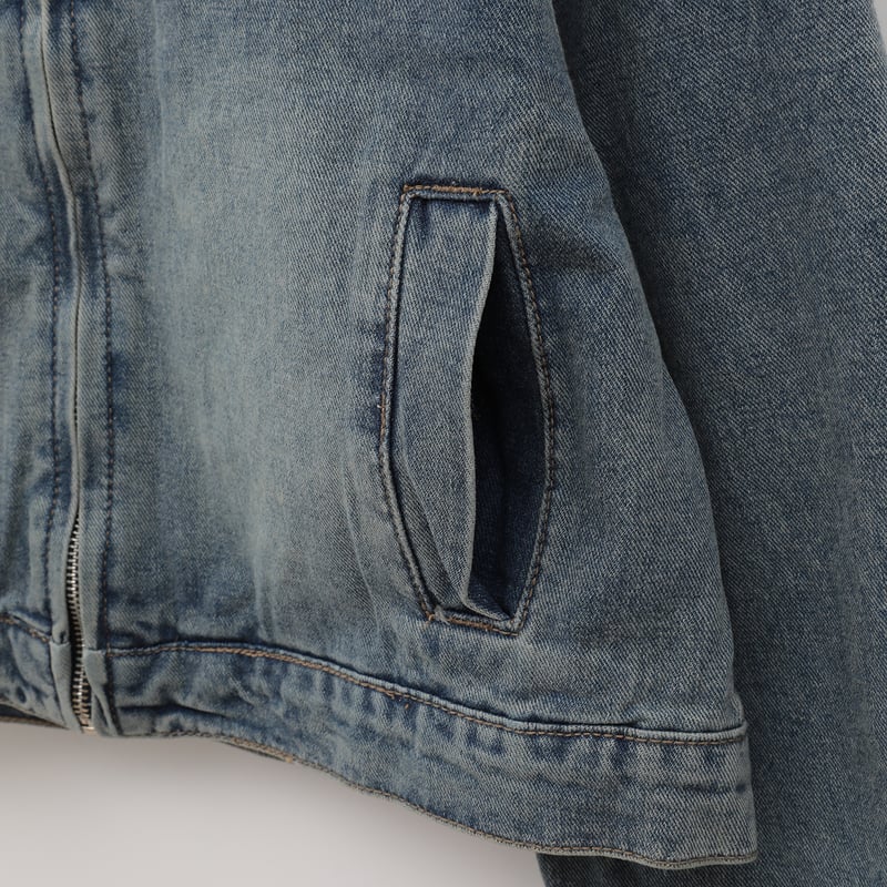 フロントジップデニムジャケット[22034229]vivid | natural mist C