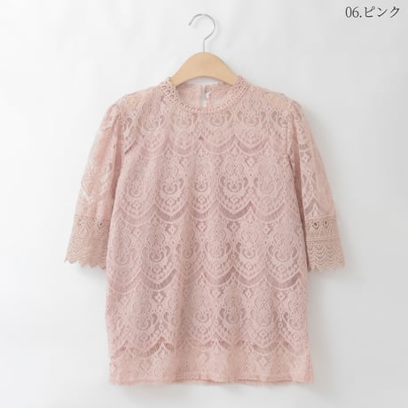 カットワークレースハイネックブラウス

[14953416]&Noel