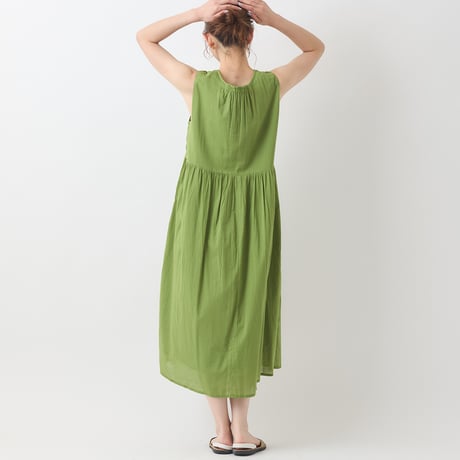 立体タックノースリーブワンピース[61716250]natural mist