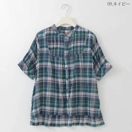 マドラスチェックシアーブラウス

[61713855]natural mist