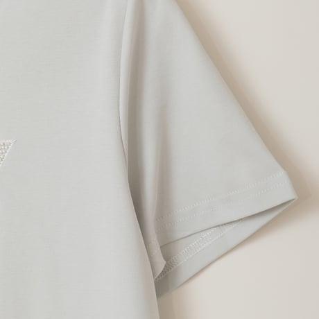 ビーズ&ロゴエンブロイダリーTシャツ[30111316]natural mist